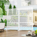 metal outdoor privacy fence 72" h×45.7" w balcony, side view