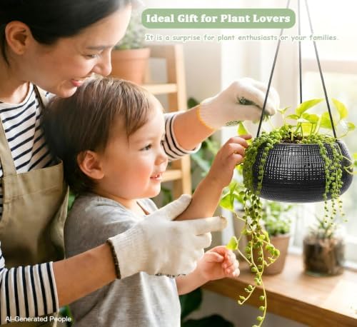hanging planter for indoor plant 8 in, ceramic, package contents