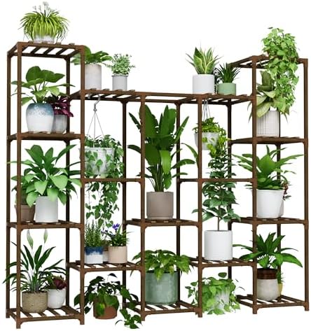 bamworld large hanging plant stand indoor tall plant on a desk or shelf