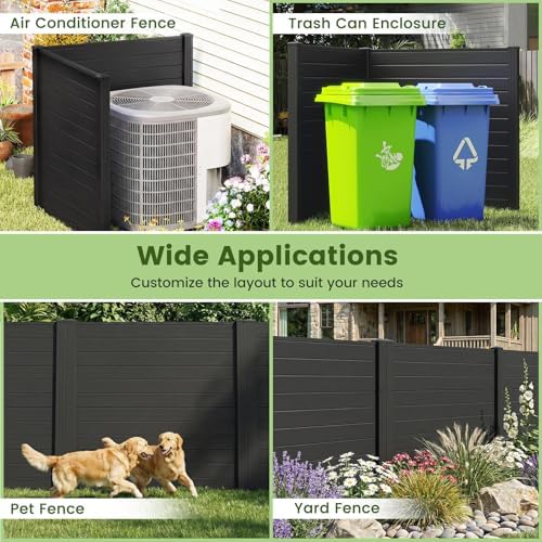 giantex 48''h x 48''w air conditioner fence privacy, close-up detail