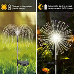 hpufkot solar garden lights outdoor,waterproof garden, 2pc 200 showing dimensions