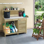 costoffs potting bench wood garden potting table with on a desk or shelf