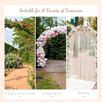 outsunny 85" wooden garden arbor, garden arch for showing dimensions