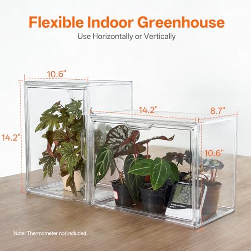 bstrip small tabletop greenhouse with grow light, indoor, package contents