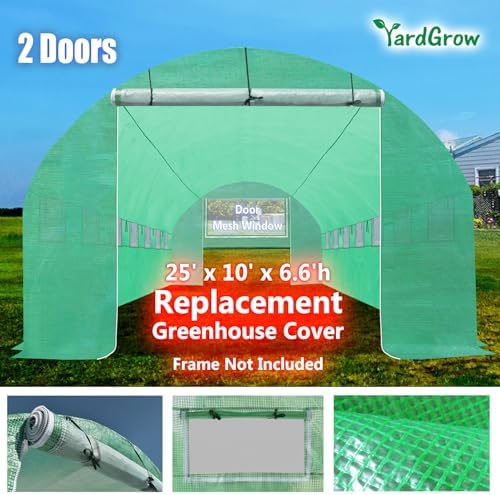 yardgrow greenhouse replacement cover larger walk in outdoor, close-up detail