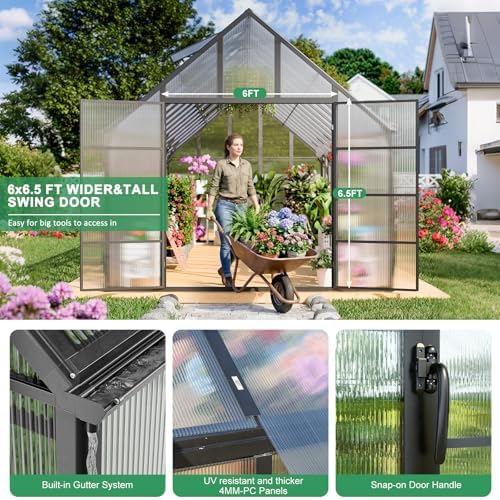 24x10x10 ft large greenhouse for outdoor, easy assembly, package contents