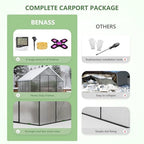 10x10 ft greenhouse for outdoors, heavy-duty polycarbonate greenhouse, package contents