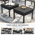 udpatio aluminum patio furniture set, 7-piece outdoor sectional showing dimensions