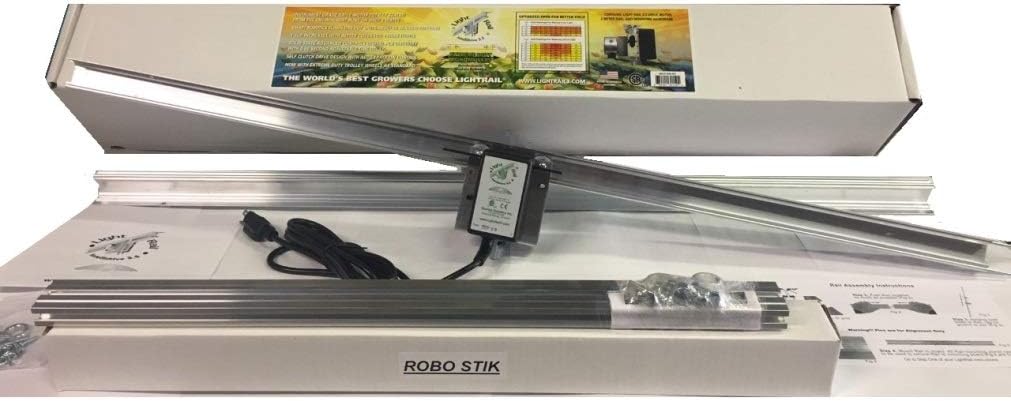 Light Rail 3.5 IntelliDrive Kit Motor with Rail Plus RoboStik, Robotic Grow Light Mover Genuine Solidly Made in USA