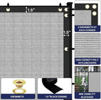 windscreen4less privacy fence screen 5' x 50' heavy showing dimensions
