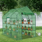 outvita walk-in greenhouse, 3 tiers 12 shelves, durable, view 9