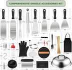 griddle accessories kit for blackstone, perfect flat top shown in use