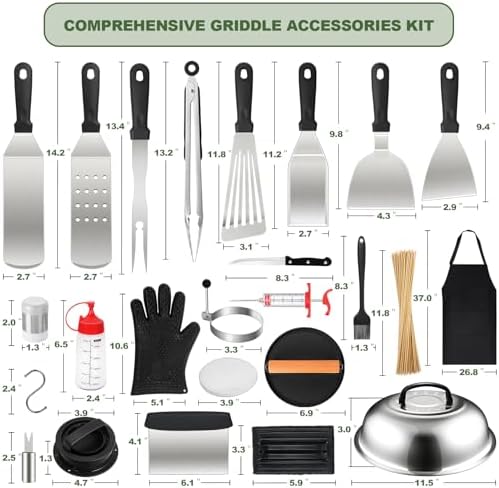 griddle accessories kit for blackstone, perfect flat top shown in use
