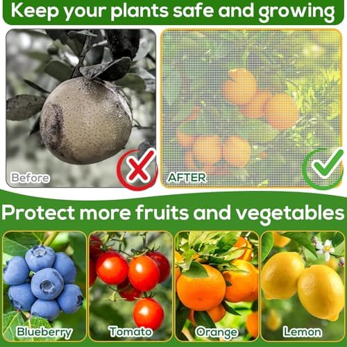 large 7.8 x 7.8ft fruit tree netting cover, close-up detail