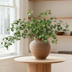 hyeflora 5pcs artificial eucalyptus leaves stem plants for on a desk or shelf
