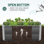 land guard 8x4x3ft rectangular galvanized raised garden beds, package contents