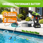 cordless portable washer, 1100 psi handheld washer battery on a desk or shelf