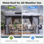 14x10ft hardtop gazebo gray on a desk or shelf