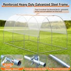 walk-in tunnel greenhouse for outdoors 14.8 x 7.9, close-up detail