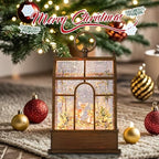 christmas snow globe lantern greenhouse water glittering globe, package contents