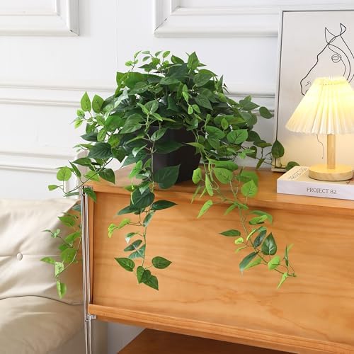 365 blooming decor realistic artificial potted pothos ivy showing dimensions