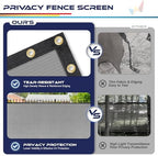 windscreen4less privacy fence screen 5' x 50' heavy, package contents