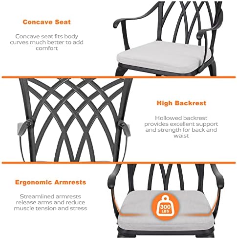 nuu garden bistro set 3 piece outdoor cast on a desk or shelf