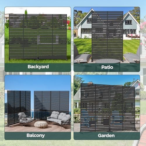 72" privacy screen outdoor privacy fence panel for on a desk or shelf