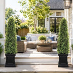 3.5ft topiary trees artificial outdoor set of 2 on a desk or shelf