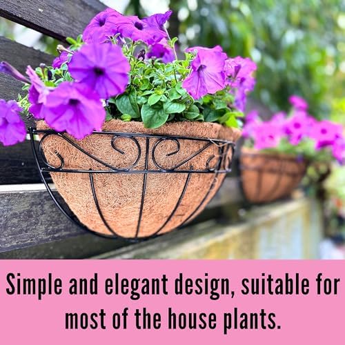 lalagreen metal wall planter (12 in, 2 pack), front angle view