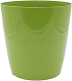 The HC Companies Aria Round Self-Watering Pot - Lightweight Plastic Planter for Herbs & More - Durable Plant Pots for Indoor Plants & Outdoor Plants (6" Glossy Avocado, Pack of 1)