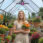 greenhouse for outdoors, heavy-duty polycarbonate greenhouse 6x12 ft, front angle view