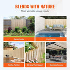 vevor natural rolled bamboo fence, eco-friendly privacy screen on a desk or shelf