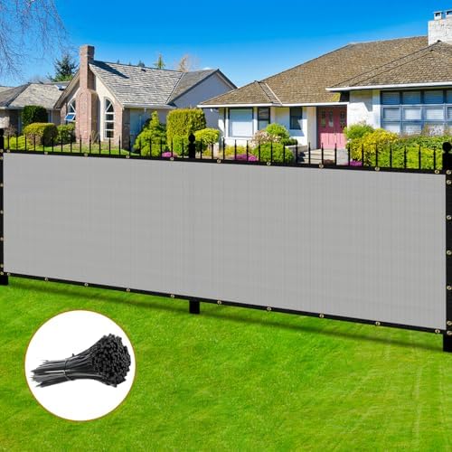 privacy fence screen gray 4' x 50' outdoor, main product view