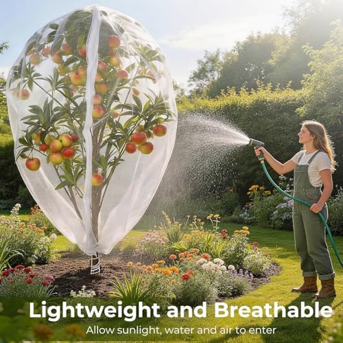 fruit tree netting cover with zipper & drawstring, package contents