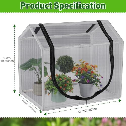 mesh plant cover from animals, 23.62"x15.75"x19.69" heavy duty shown in use