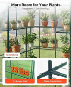 vevor walk-in greenhouse, 54" x 54" x 77.2", side view