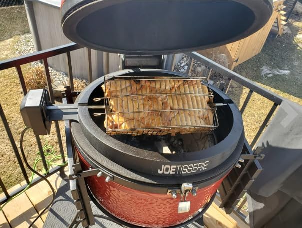 onlyfire 6042 Stainless Steel Flat Spit Rotisserie Grill Basket for Grills | Fits 1/2" Hexagon, 3/8" Hexagon, 3/8" Square & 5/16" Square Rotisserie Spit Rods