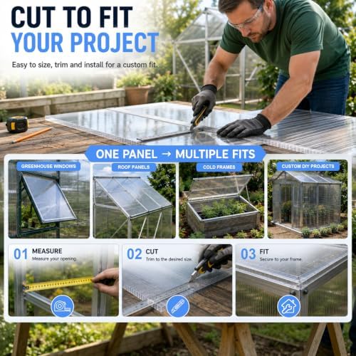 dgsl 14 pcs polycarbonate greenhouse panels, 6' x on a desk or shelf