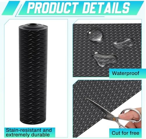 breling 12 in x 20 ft rubber diamond, close-up detail