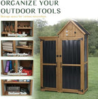 outdoor storage cabinet weatherproof with 3 adjustable shelves on a desk or shelf