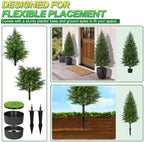 aokiie 3ft artificial cedar tree for outdoors, uv, close-up detail