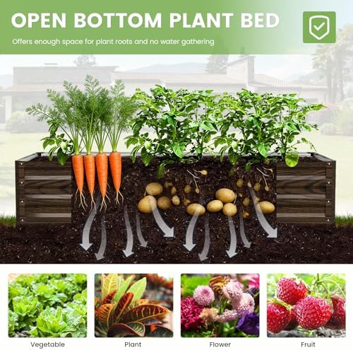 docred crop cage with raised garden bed, 84.6" on a desk or shelf