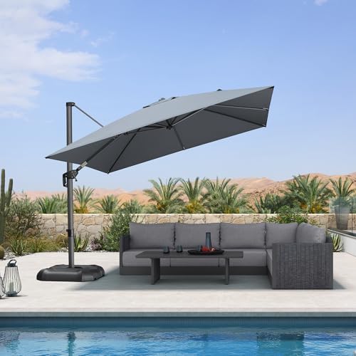 purple leaf patio umbrella outdoor 10' x 10' shown in use
