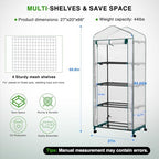 yesker mini greenhouse 27"x20"x63" portable indoor / outdoor shown in use