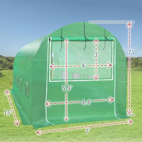 replacement greenhouse cover for walk in greenhouse frame, close-up detail