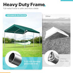 advance outdoor adjustable 10x15 ft heavy duty carport, close-up detail