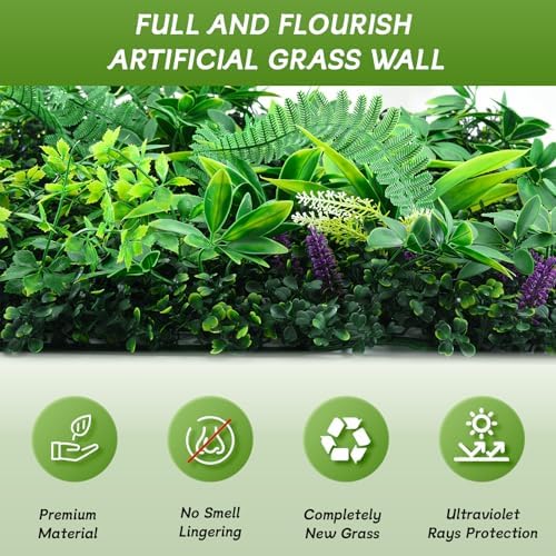 fanado artificial grass wall panels 40"x120"(33.3 sqft), hedge, side view
