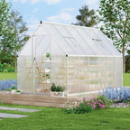 cabihome 6x 11 ft outdoor greenhouse, polycarbonate greenhouse showing dimensions