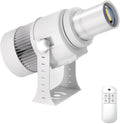 110W GOBO Projector Custom Logo Led Light HD Image for Business Indoor Outdoor Ip67 Waterproof Rotating Advertising Projection Light for Floor Wedding (White)